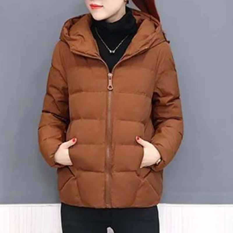 Autumn and winter fashion plus Dalian hat Korean fashion cotton jacket jacket loose cotton jacket women's short style