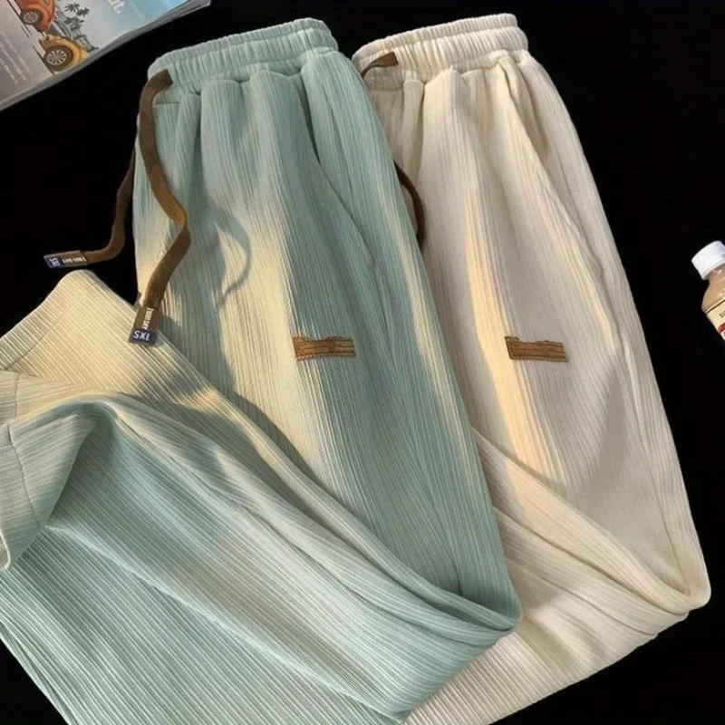 2024 новый стиль свободные повседневные брюки мужские корейские модные легкие