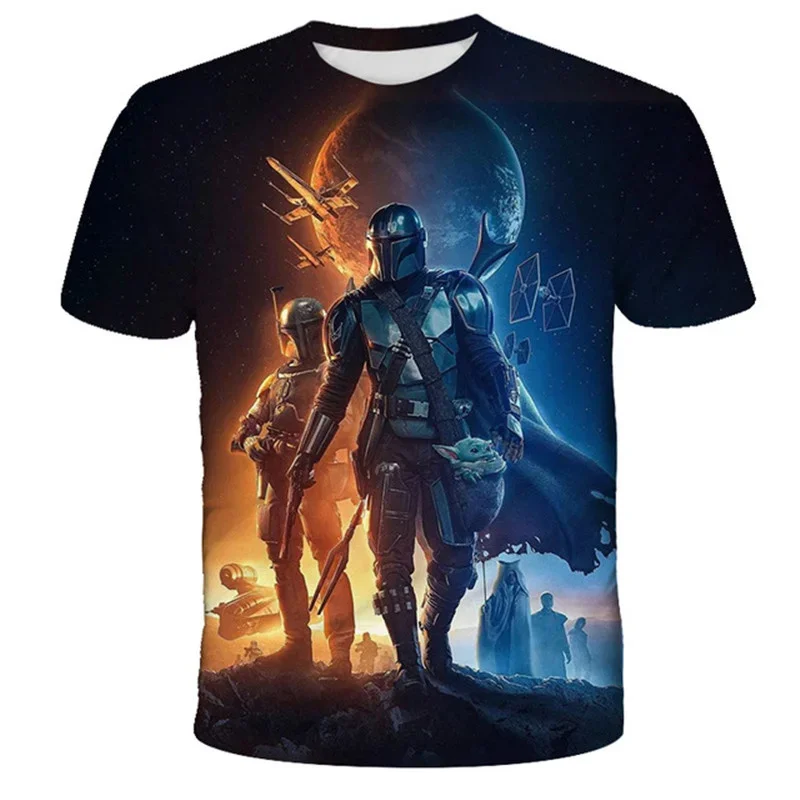 Детская Футболка Yoda Mandalorian Для Мальчиков Уличная Одежда С Короткими Рукавами