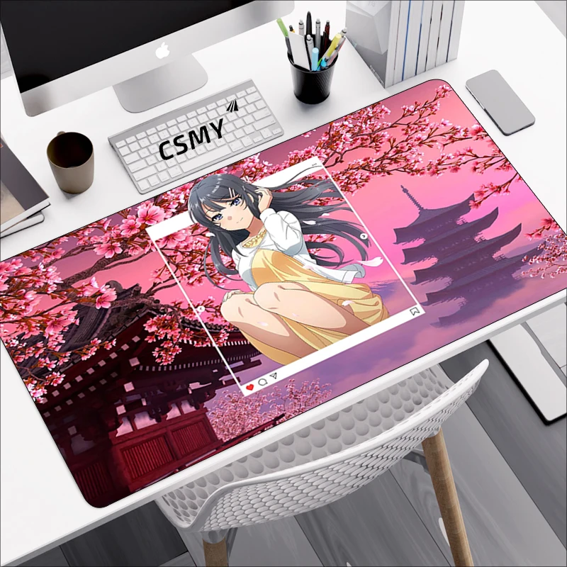 

Xxl Mouse Pad Gamer Bunny Girl Sakurajima Mai Mausepad Pc Gaming Accessories Computer Mat Deskmat Mousepad Mats Keyboard Cabinet