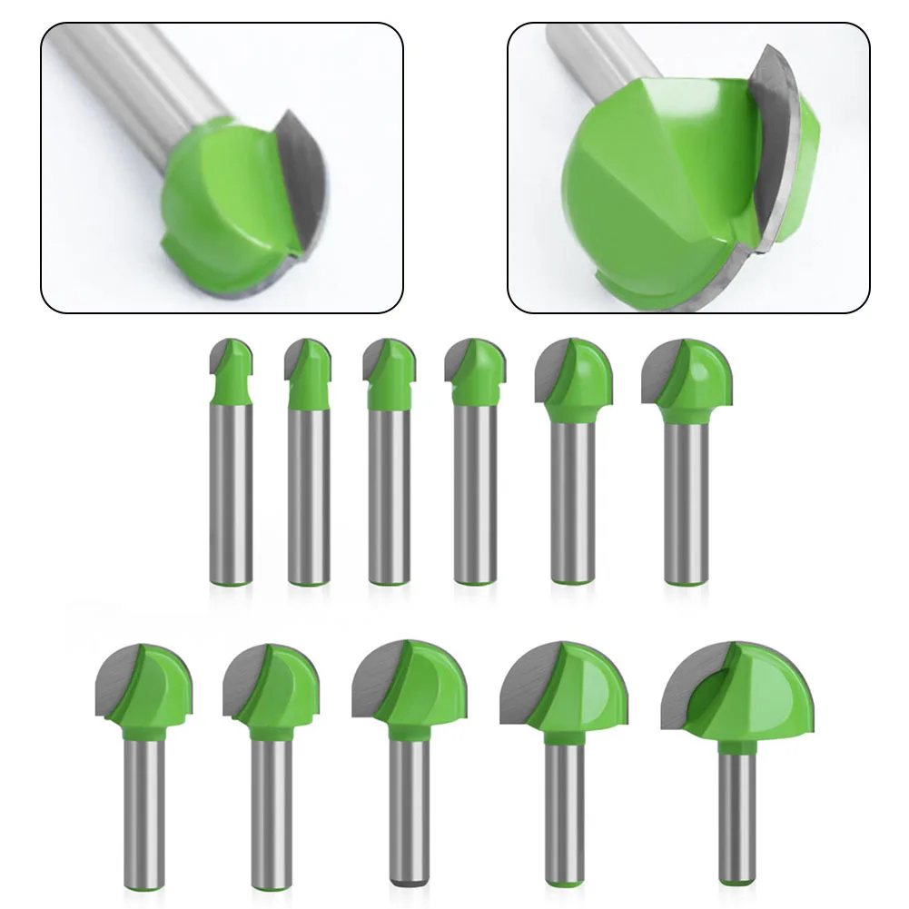 

11pcs Ball Nose End Mill Round Bottom Router Bit Woodworking Milling Cutter Slotting Engraving Bit For Wood Woodworking