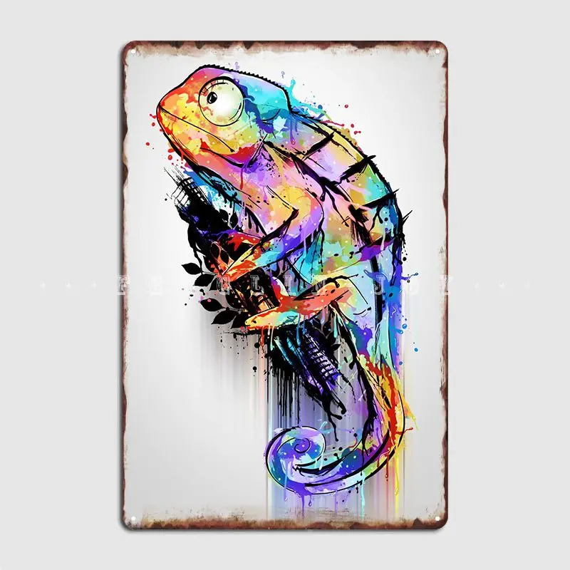 

Chameleon Metal Sign Pub Garage Plaques Club Party Create Tin Sign Poster