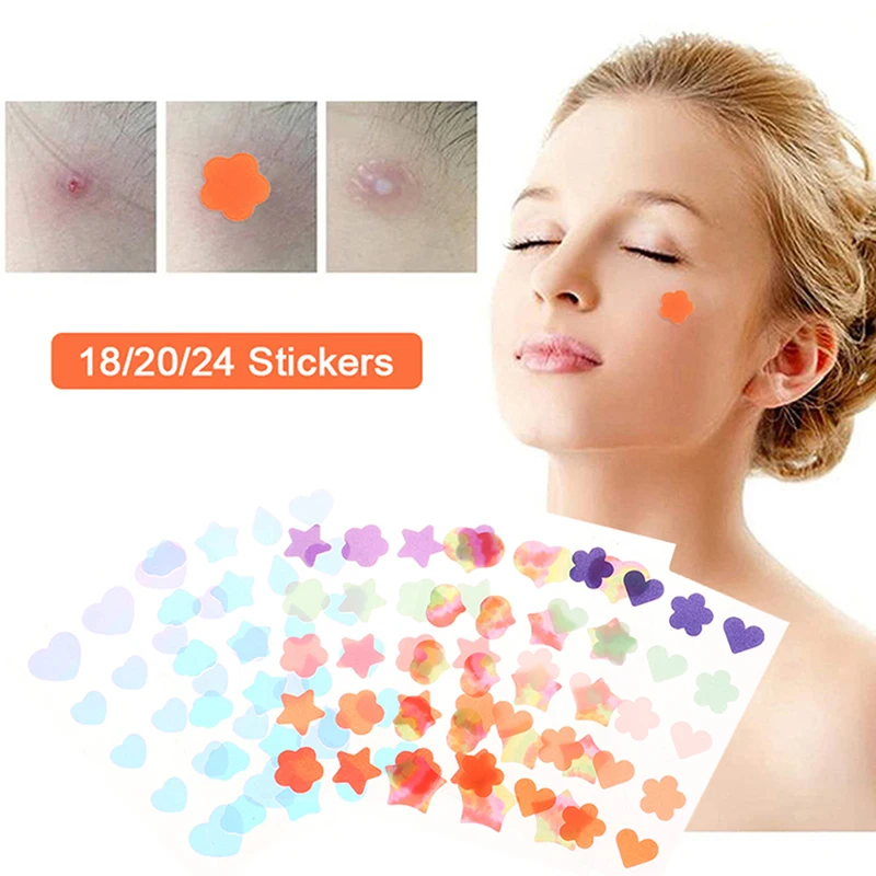 

18/20/24Pcs Invisible Acne Removal Pimple Patch Beauty Acne Tools Pimple Acne Concealer Face Spot Scar Care Stickers