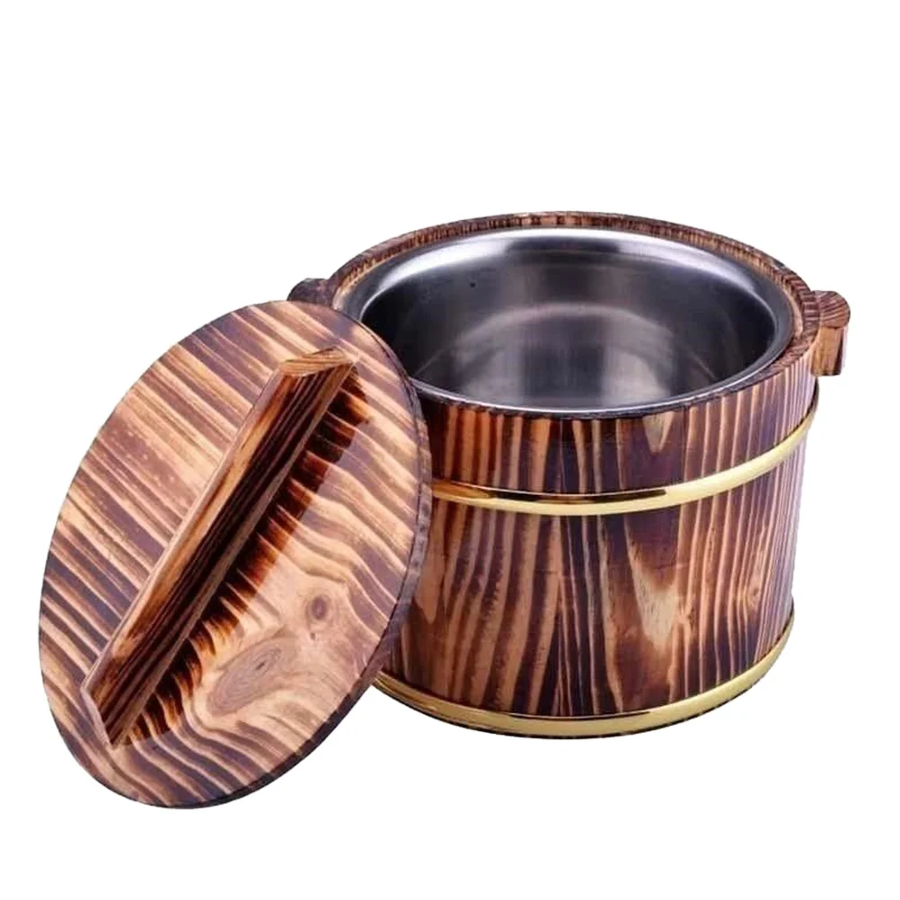 

Rice Sushi Bowl Tub Bucket Wooden Mixing Wood Steamer Japanese Oke Hangiri Food Steaming Steamed Container Cooking Chinese Steam