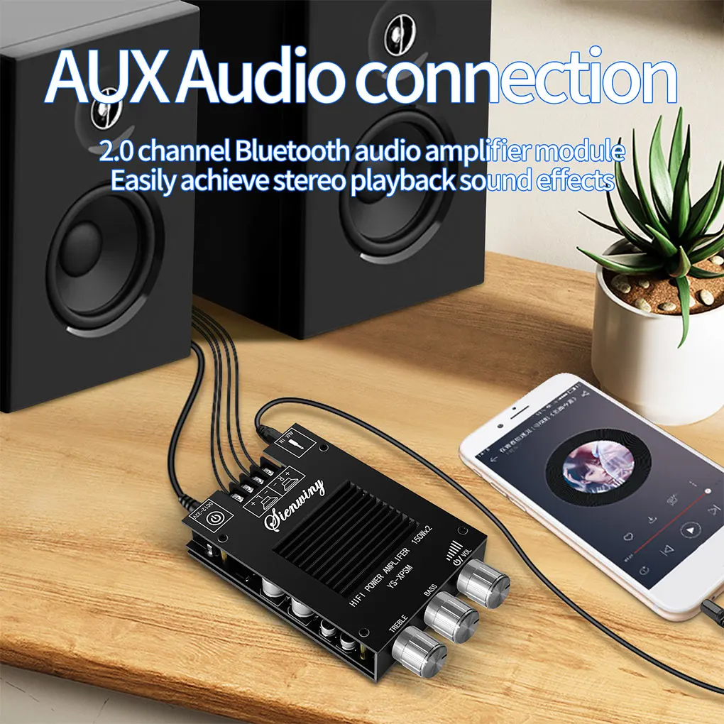 

Power Amplifier Board Digital Left Right Channel Stereo Audio Module 32V Plastic Replacement Music Speaker Amplifying