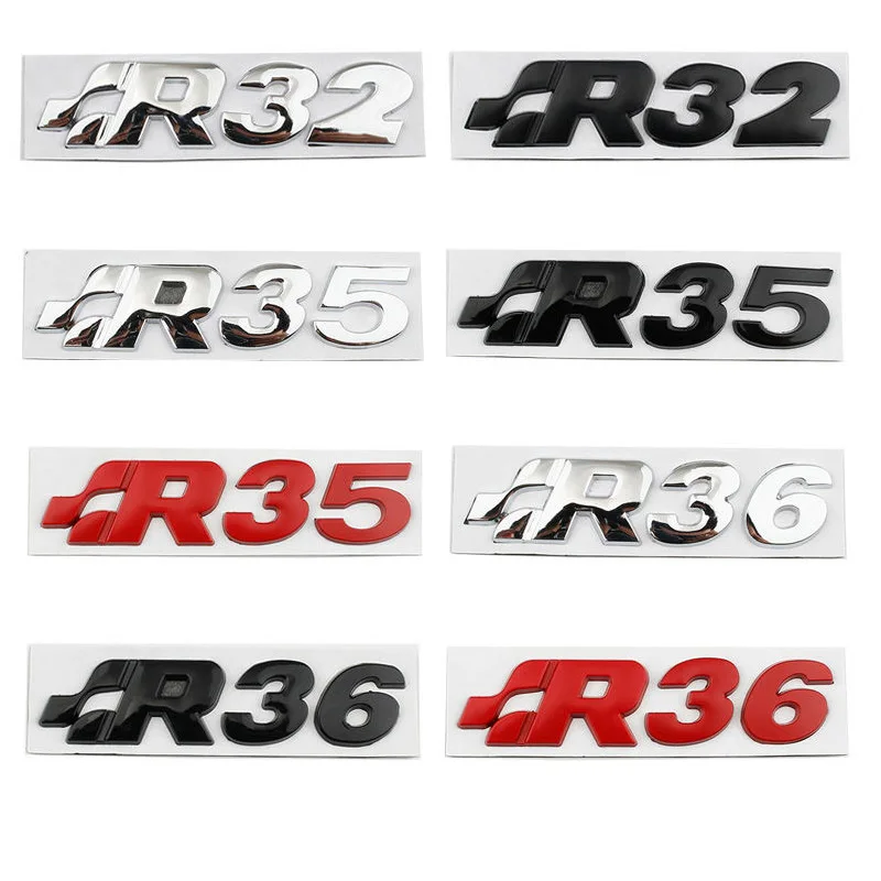 

3D Metal Car Trunk Body Letters Badge Emblem Decals Styling Stickers For VW VOLKSWAGEN Golf R32 MK4 MK5 R35 R36 Logo Accessories