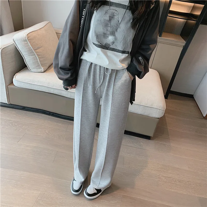 2022 Midline Design Elastic High Waist Women Pants Plus Size Fashion Solid Pocket Feamle Trousers Spring Autumn Casual Outwear