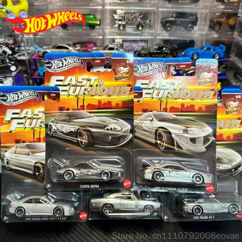 Фото Новая коллекционная модель автомобиля Hot Wheels Silver Series 2026: Honda, Dodge Charger, Mitsubishi Eclipse. Подарок для любителей коллекционирования. №1