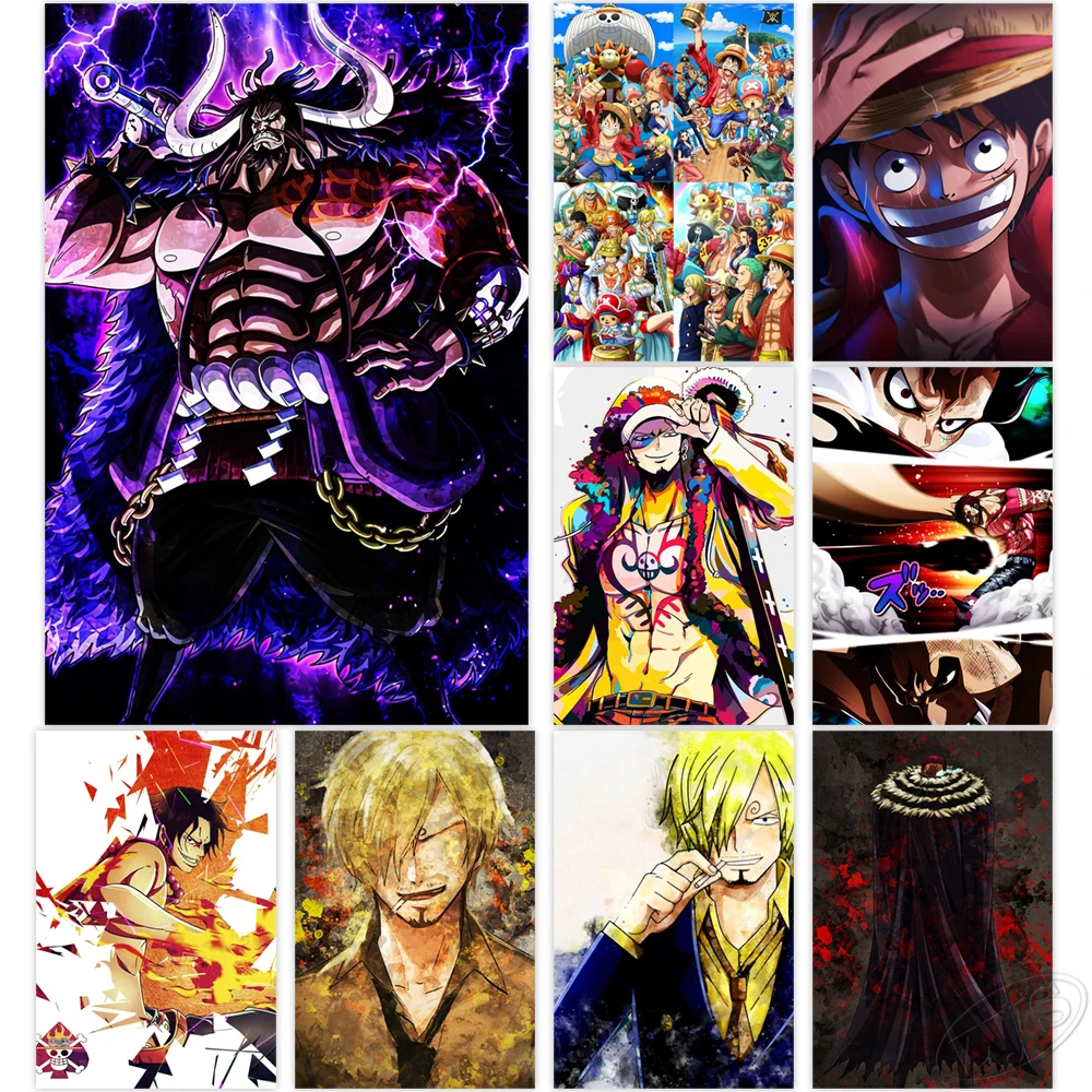 

Wall Art HD Prints One Piece Home Decor Vinsmoke Sanji Poster Pictures Monkey D. Luffy Canvas Paintings For Living Room Artwork