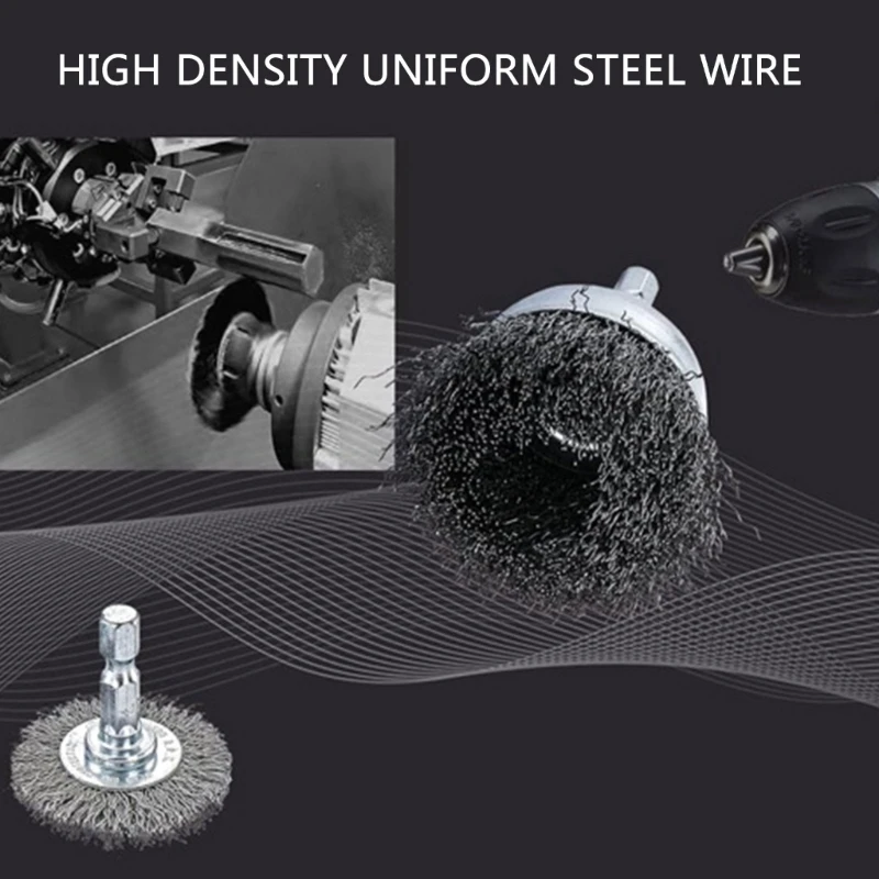 6 шт. проволочная щетка для набора сверл колесная чашечная набор кистей ручек