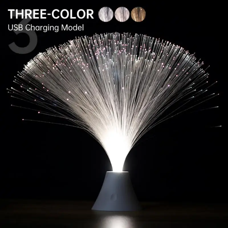 

LED Romantic RGB Colorful LED Optic Fiber Night Light Battery Powered Atmosphere Lamp Starry Sky Wedding Party Decorative Light