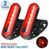2 pack bright bicycle rear light cycling taillight safety flashlight usb rechargeable 4 light mode options led bike tail light
