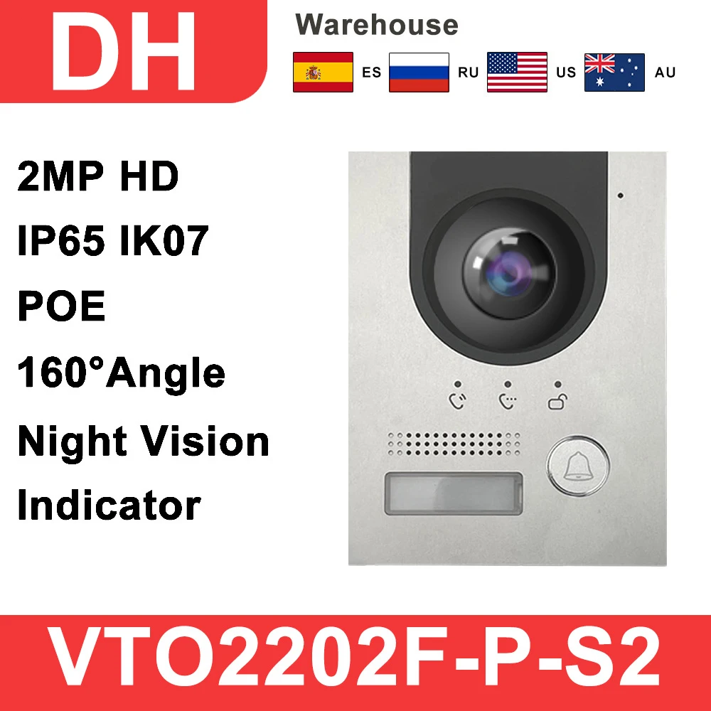 

Домофон DH, Интерком, 2 провода, IP, домофон для виллы, PoE, 2,8 мм, двухстороннее аудио, управление через приложение, удаленный H.265, рыбий глаз