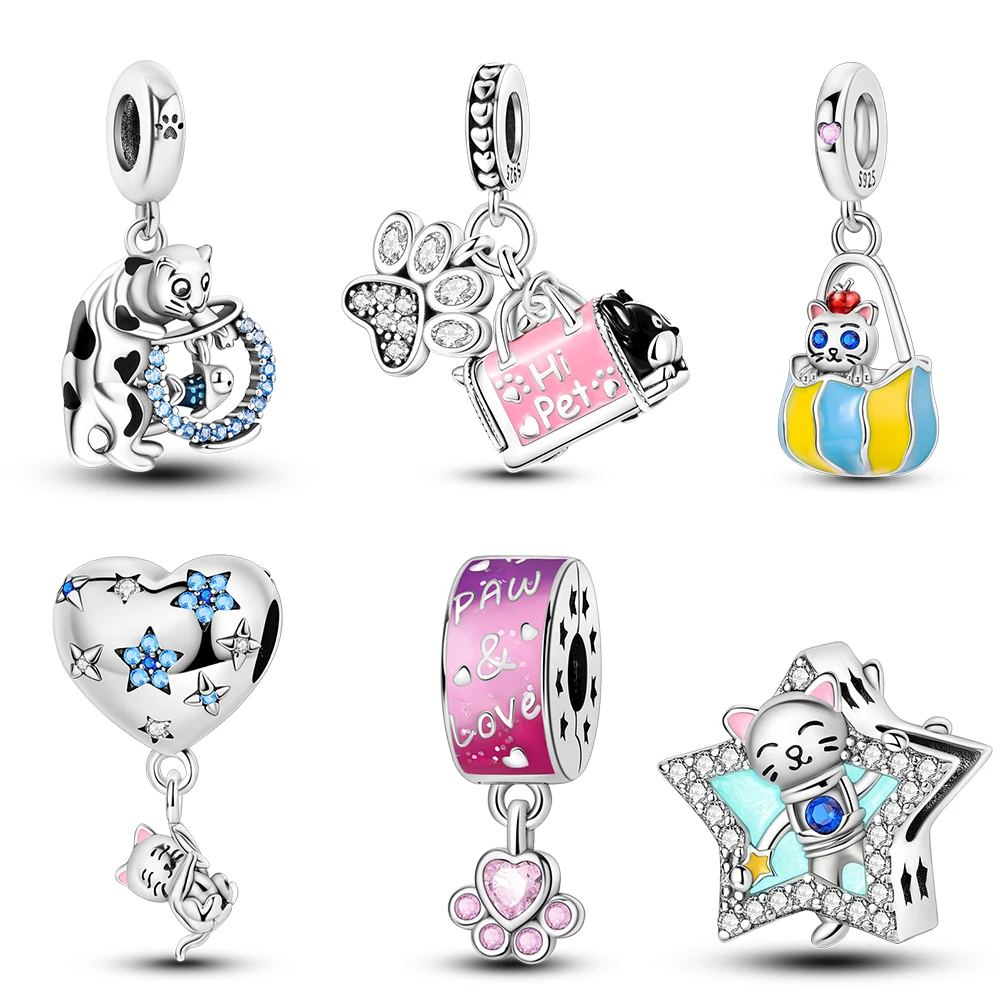 Женский Серебряный Кулон С Котом Подвеска Из Стерлингового Серебра 925 Пробы