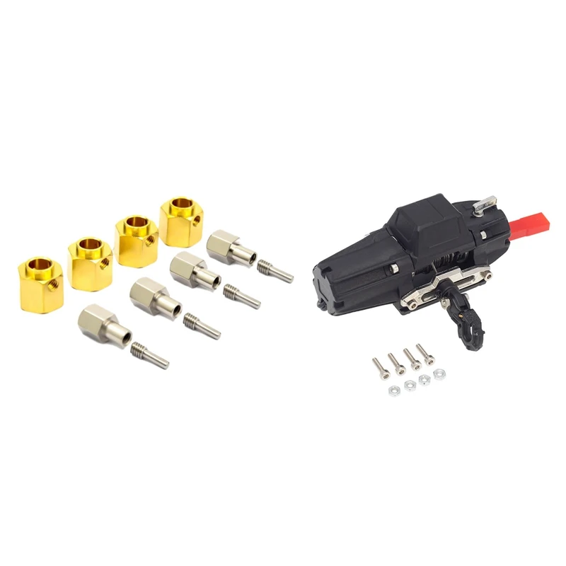 

4 шт. тяжелых латунных 12-миллиметровых колесных удлиненных адаптеров для шестигранных колес и 1 комплект автоматических фотоэлементов для о...