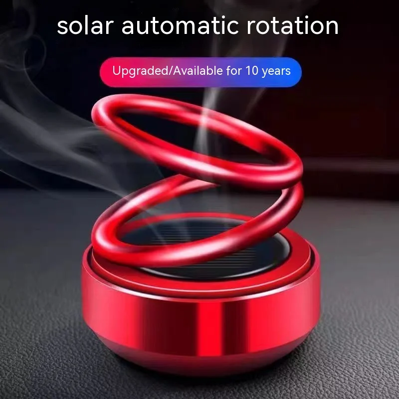 

Solar Car Air Freshener car perfume suspension rotating car solid perfume aromatherapy ABS double ring car decoration