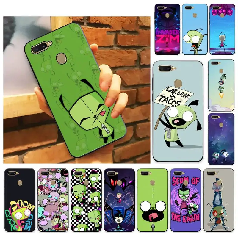 

FHNBLJ Invader Zim Phone Case For Oppo A9 Realme C3 6Pro Coque For vivo Y91C Y17 Y19 Back Cover