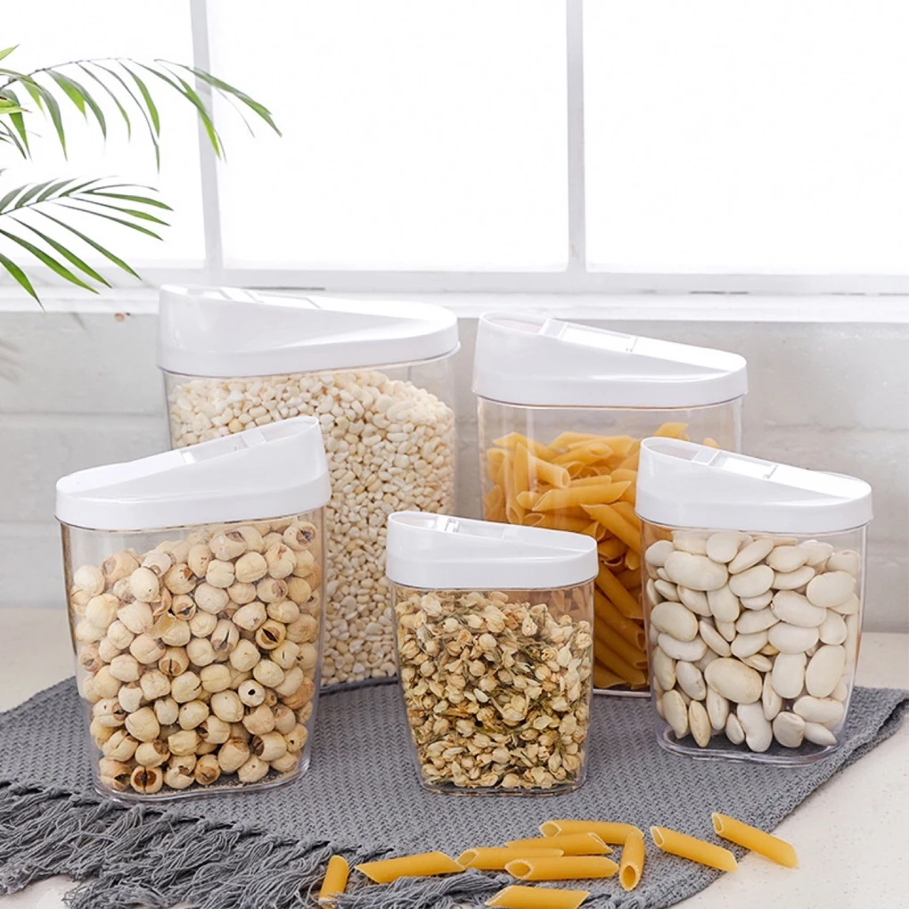 

5 упаковок в наборе герметичный контейнер для хранения-еда свежая и организованная кухня Органайзер зерновые для хранения сухих продуктов контейнеры для хранения еды