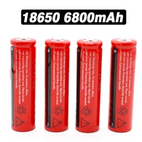 free shipping100 original 18650 battery 3 7v 6800mah rechargeable liion battery for led flashlight torch batery litio battery