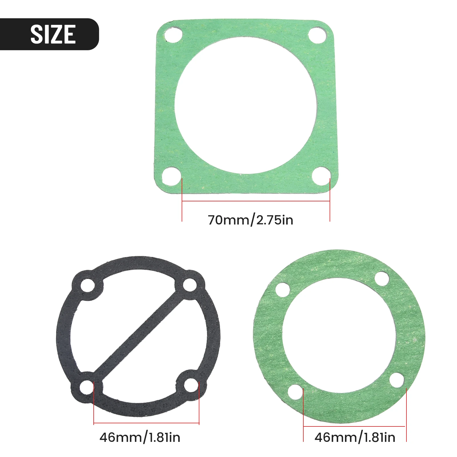 

Head Gasket Set Valve Plate Gaskets Washers Kit for Air Compressor Cylinder Head Base Repair 51 65 80 90 Sizes