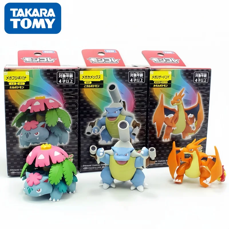 Фото Оригинальная фигурка Takara Tomy Pokemon Mega Venusaur Blastoise Charizard Dracaufeu, модель для декора рабочего стола, игрушка, подарок №2