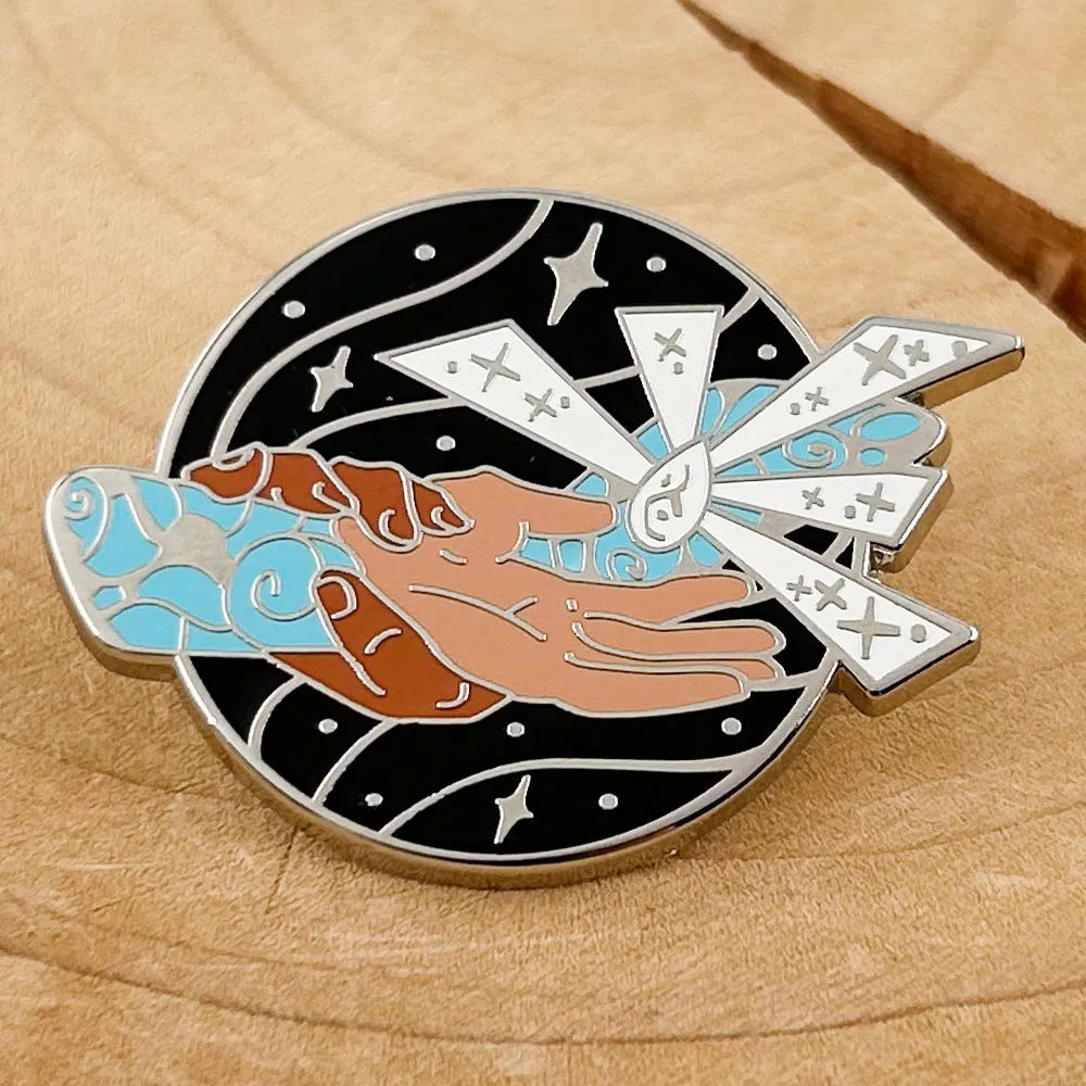 Фото Arcane League Jayvik Infinity Enamel Pin Game Peripheral Viktor Jayce Badge Fans Gift Collect Souvenirs №1