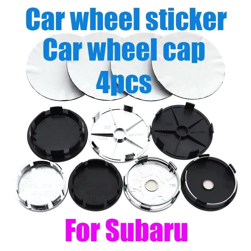 

4pcs 3D 68mm 65mm 60mm 56mm Car Rim Refit Badge Covers for Subaru Logo Emblem Wheel Center Hub Cap Decoration Sticker Accessorie