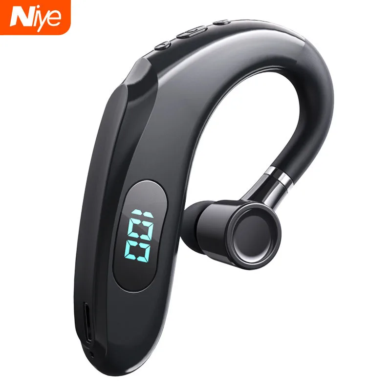 

Niye Unilateral Hanging Headset Wireles Bluetooth-compatible Headset LED Digital Display Low Power Consumption Hand-free Headset