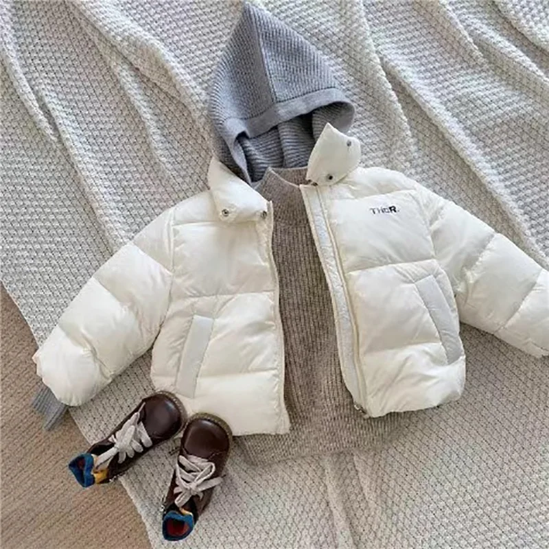 Купи 1-7Y Fashion Warm Outwear Winter Baby Clothes Baby Girl Boy Knitted Hooded Jacket Cotton Padded Infant Toddler Child Thick Coat за 1,611 рублей в магазине AliExpress