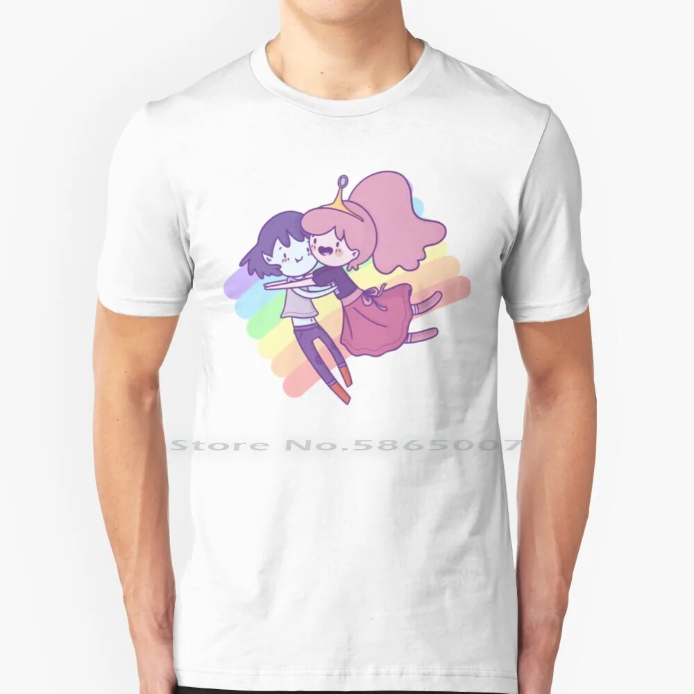 

Футболка Bubblegum и Rainbow, 100% хлопок, Adventuretime Bubblegum, принцесса, мультфильм, милый, фотосессия, большой размер 6xl