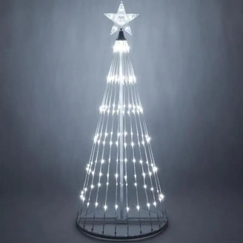 

Outdoor Lighted Christmas Tree | Safe Waterproof Christmas Yard Decorations | Christmas Outdoor Decorations Star String Lights w