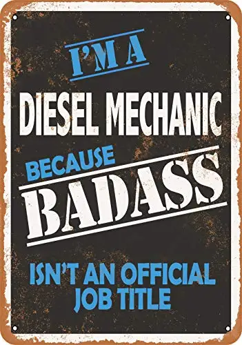 

Металлический знак-Badass Diesel Mechanic-винтажный Настенный декор для кафе, бара, паба, домашние украшения для пива