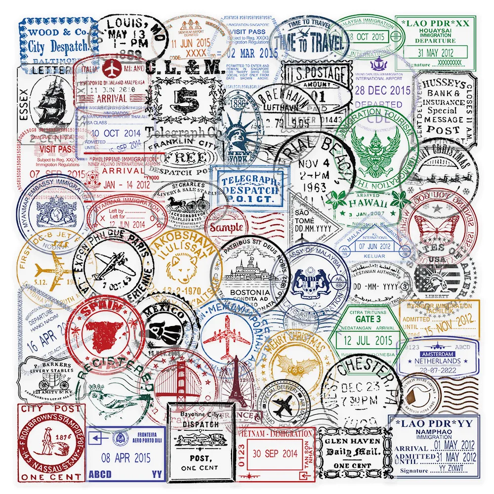 

Прозрачные наклейки с ретро-штампами AnimeWorlds