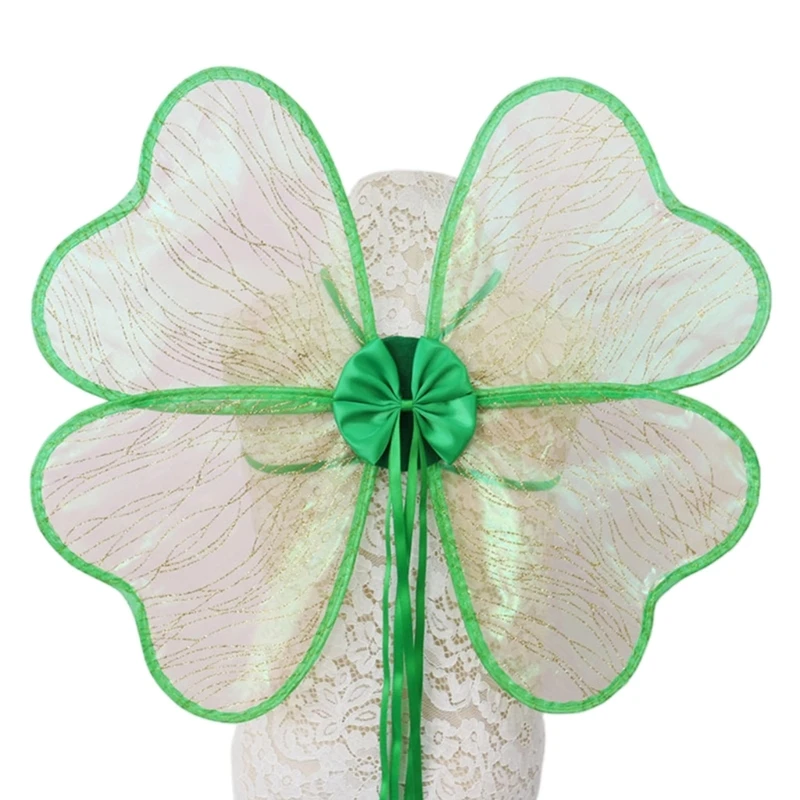 

Green Four Leaf Clover Wing St. Patricks Day Costume Accessories Luck Wing Saint Patrick's Day Party Cosplay Wing