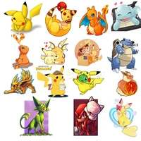 cartoon pokemon patches for clothing heat transfer stickers for t shirt iron on patches for clothes for boys girls kawaii custom