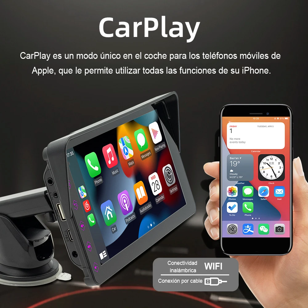 7-дюймовый автомобильный MP5 Carplay мультимедийный видеоплеер с камерой заднего вида