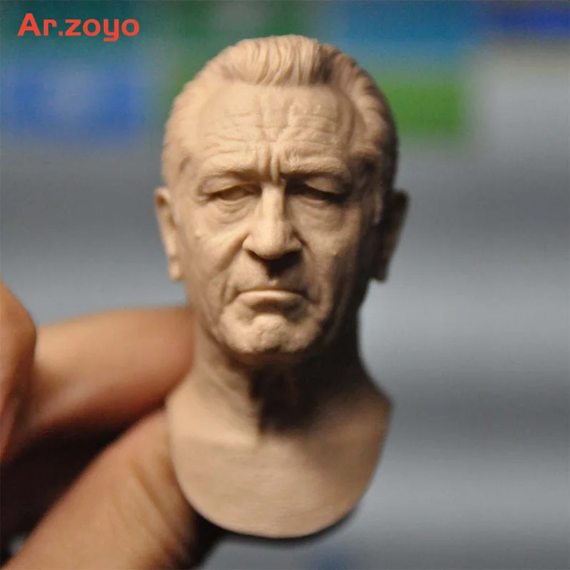 

1/6 Scale Famous Director Robert De Niro Head Sculpt Unpainted Carving Model Fit 12'' Male Soldier Action Figure Body