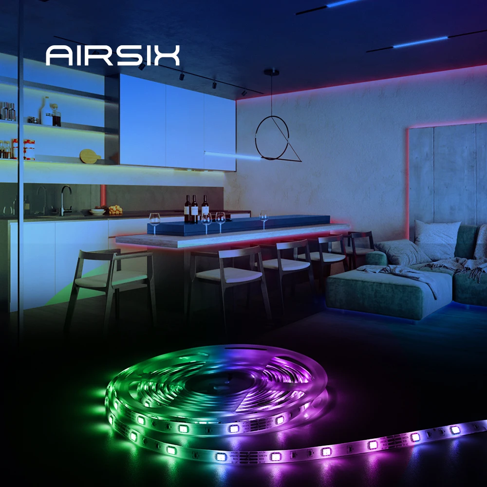 Luz de Led para Quarto Fita Negra Lampada Leds Decoração Luzes Natal Iluminação Luminaria Interior Automotivo Luminária Gamer Cozinha Gabinete Casa Halloween Páscoa Ano Novo Aniversário Festa Bar Rgb 5050