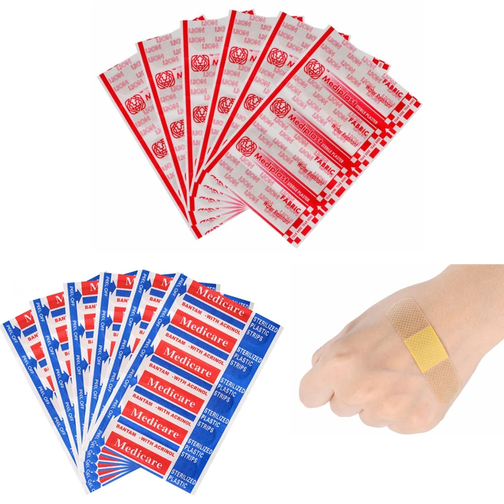 

100pcs/pack Wound Dressing Patches Tape First Aid Adhesive Bandage Non-woven Fabrics Band Aid Sticking Plaster for Children