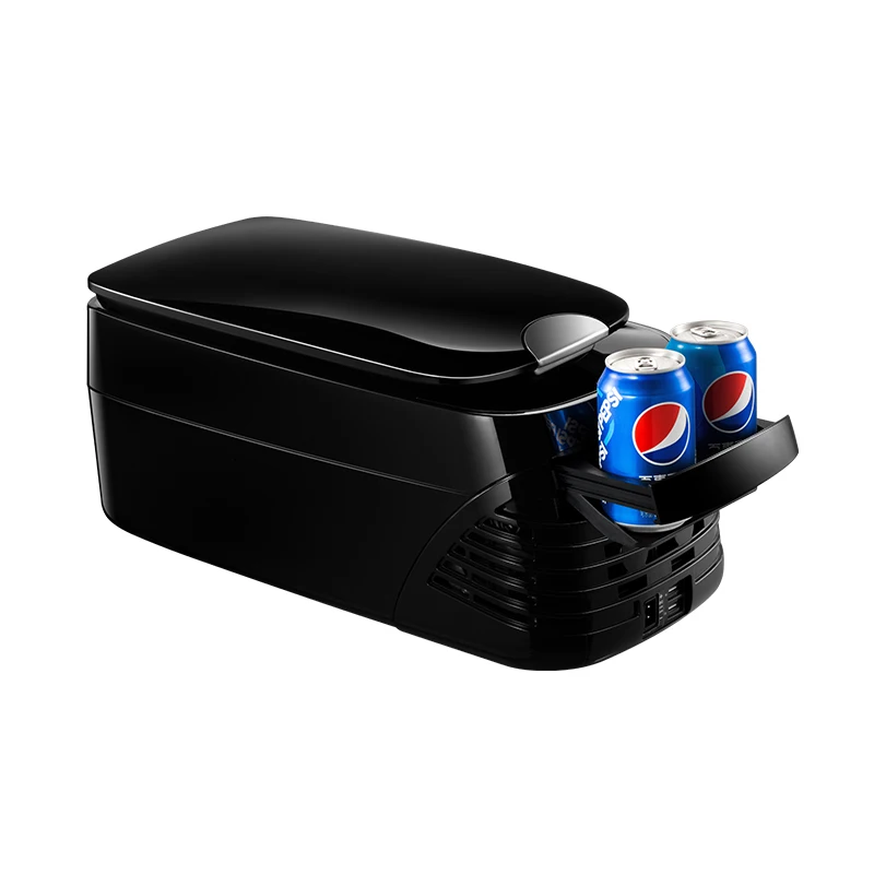 

Colku 8L mini size car refrigerator with freezing and heating function car portable fridge freezers black color dc 12v 24v