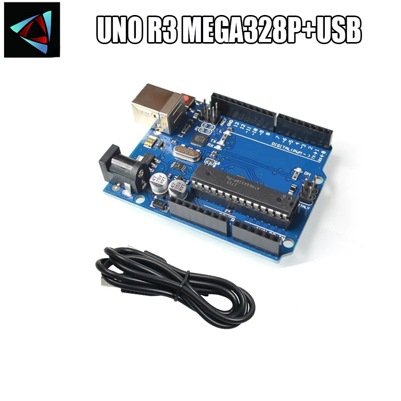 Чип UNO R3 MEGA328P CH340 CH340G ATMEGA16U2 + MEGA328P для Arduino UNO R3 макетная плата + USB кабель