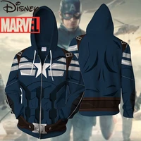 disney marvel avengers series captain america 3d printed mens zip cardigan hoodie sweater