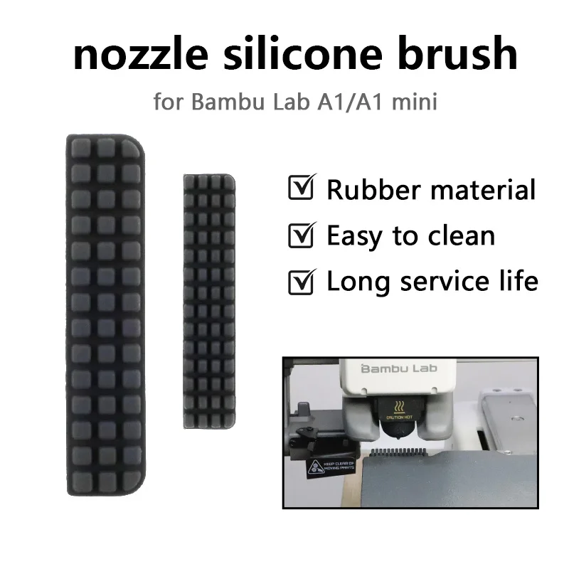 Щетка насадки для Bambu Lab A1/A1 силиконовая щетка мини-стеклоочистителя очистки с