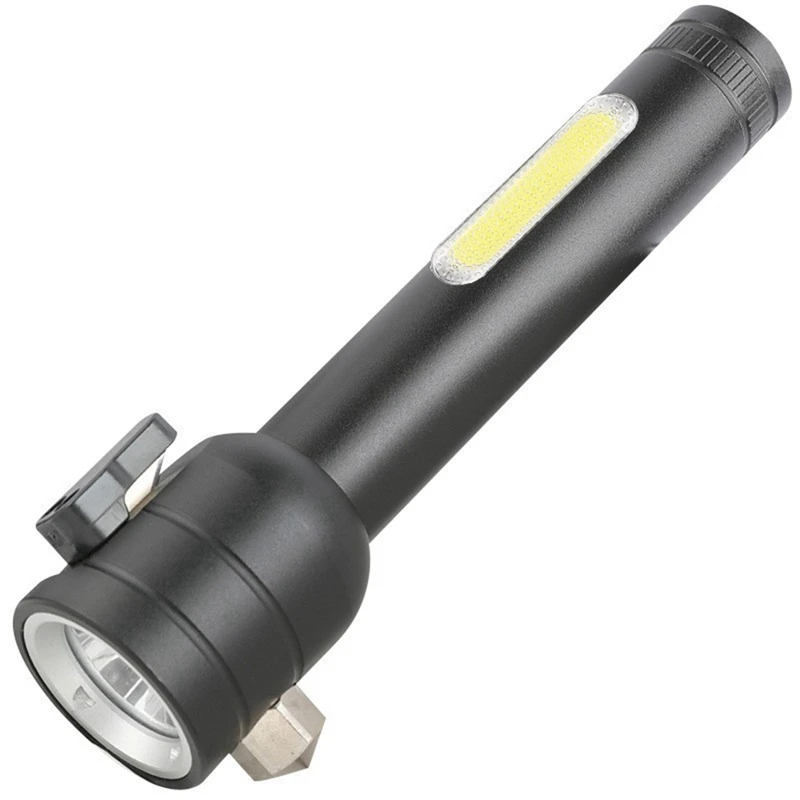 

Outdoor Lighting LED Light COB Side Pedal Multifunctional Flashlight Black Easy Install