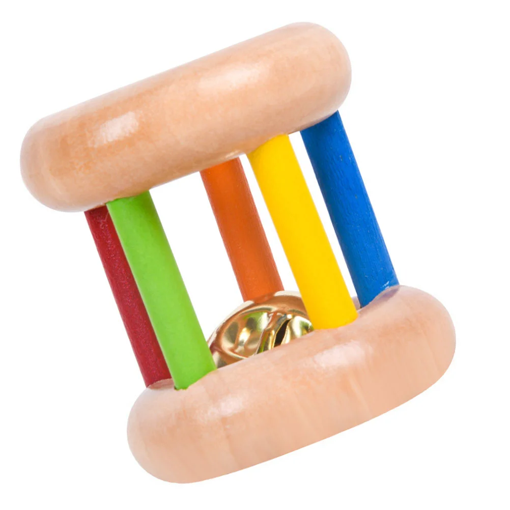 

Toothware Kids Plaything Funny Wooden Toy Gifts Hand Bell Teether Shaking