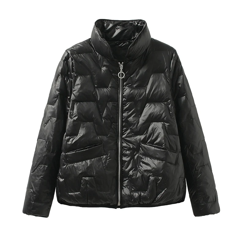 -10 cold Winter Autumn Ultra Light Women 90% White Duck Down Jacket Short Outwear Casual Lightweight Solid Color Warm Snow Coat