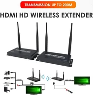 1080p wireless hdmi extender 200m wireless transmitter receiver video video support tv loop ir remote 1x2 1x3 1x4 multi display
