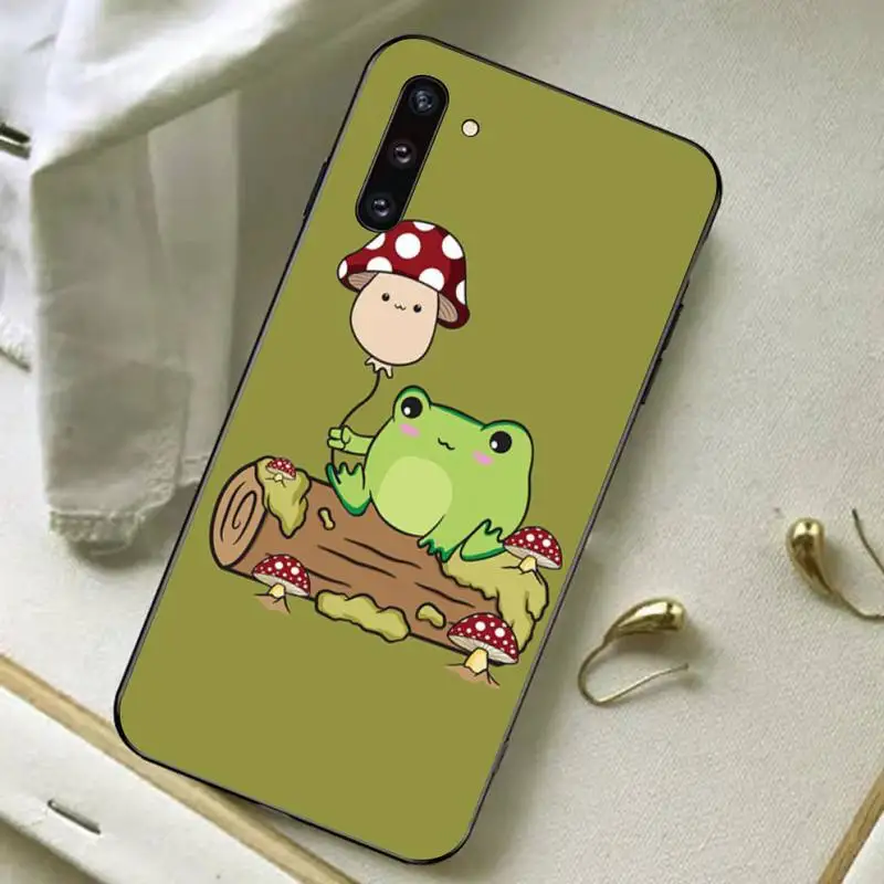 YNDFCNB Mushroom frog Phone Case for Samsung A51 A30s A52 A71 A12 for Huawei Honor 10i for OPPO vivo Y11 cover