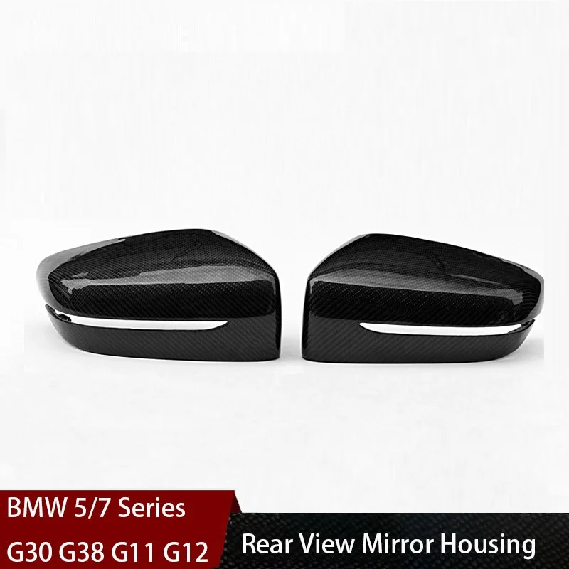 

Fit For BMW 5/7 Series G30 G38 G11 G12 ABS Real Carbon Fiber Ox Horn Style Rearview Mirror Housing