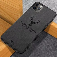 for iphone 12 pro max mini 13 11 7 8 plus 6 6s silicone fabric deer cloth case for for iphone xs x xr se 2020shockproof cover